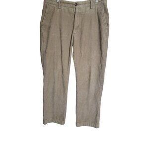 LL Bean Corduroy Pants Mens 33x29 Casual Tan Straight Leg Natural Fit Classic